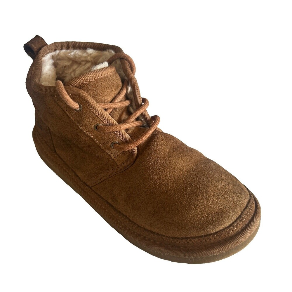 UGG Neumel II Big Kids Girl Sz 5 Chestnut Suede Shearling Chukka  Boots 101732OK